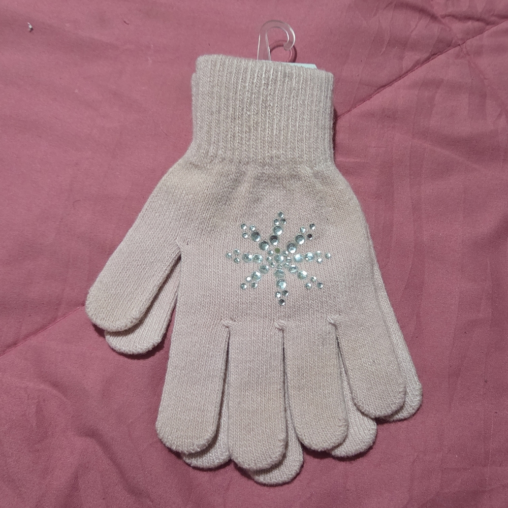 Pink Magic Gloves with Crystal Design - Picture 2 of 2
